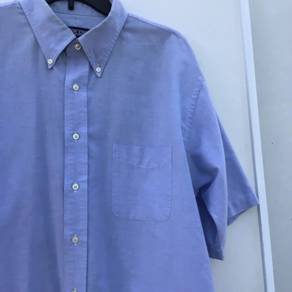 Land’s End Direct Merchants baby blue short sleeve shirt. Size17 tall.  Orig csf - Picture 4 of 6